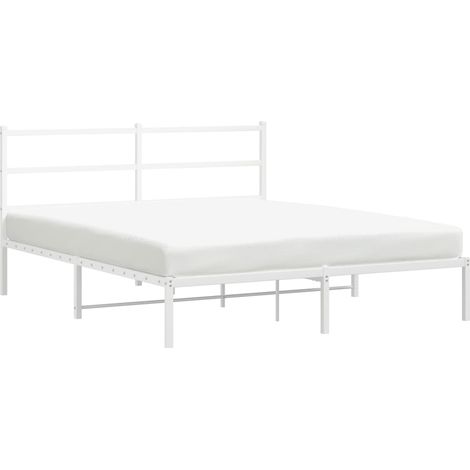 Maison Exclusive - Giroletto con Testiera Metallo Bianco 150x200 cm