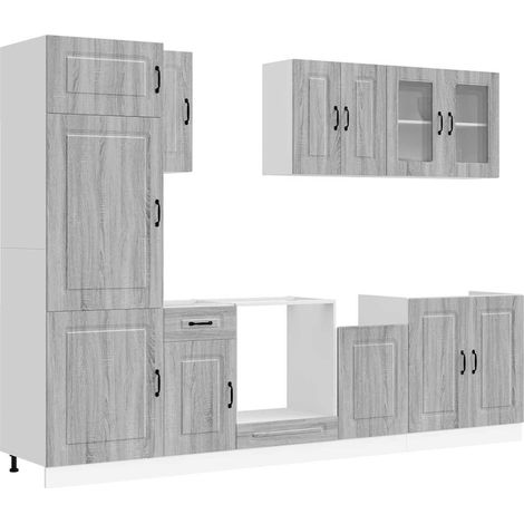 Maison Exclusive - Ensemble d'armoires de cuisine 8 pcs Kalmar bois d'ingénierie (1/5)