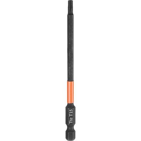 Embout Tournevis Torx T15 Tige Hexagonale 1/4" Long 4" (100mm) (1/5)