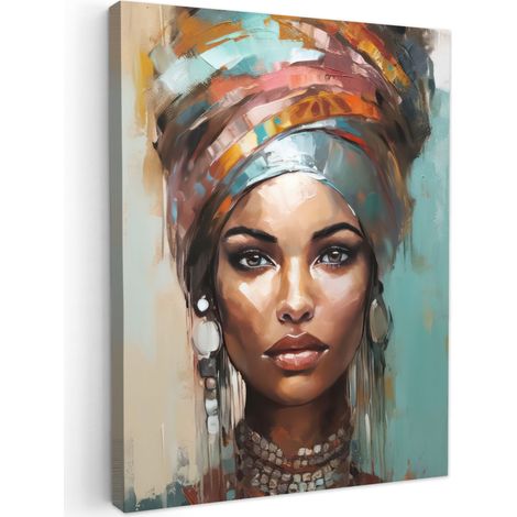 CUADRO EN LIENZO Mujer - Arte - Joyas - Retrato Lienzo 30x40 cm