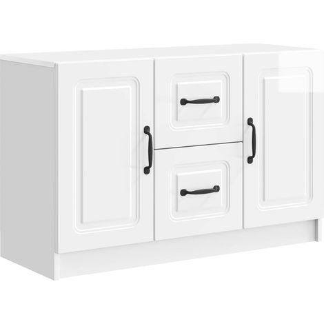Credenza Bianco Lucido 89 x 34,5 x 57 cm Legno ingegnerizzato vidaXL
