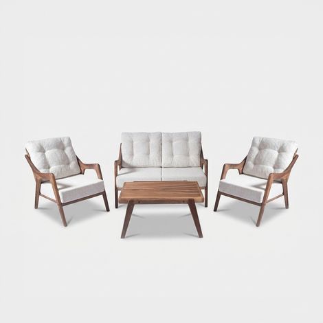 Veskar Wohnzimmer-Set mit Sofa, Sesseln und Beistelltisch (1/5)