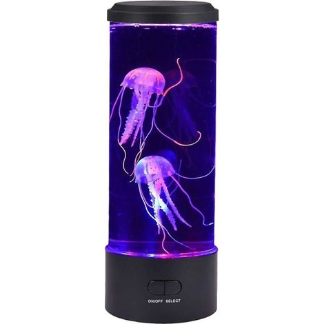 Lampe à lave LED multicolore en forme de méduse, veilleuse rechargeable par USB, lampe de bureau ronde pour la maison ou le bureau, décoration de bureau