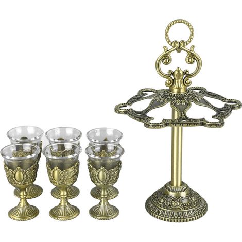 Vintage-Kerzenständer, Wohnaccessoire, Kelchkerzenständer aus Metall im Retro-Stil mit geprägtem Blumenmuster, dekorativer Kerzenständer, geeignet für Teelichter.