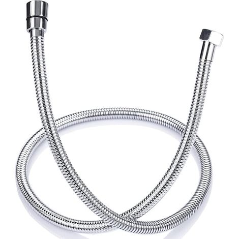 Flexible de Douche 1.2m en Acier Inoxydable Anti Torsion, Tuyau de Douche Raccord Standard G 1/2 Universel, Accessoires Salle de Bains Adaptable à Toutes les Douchettes (1/5)
