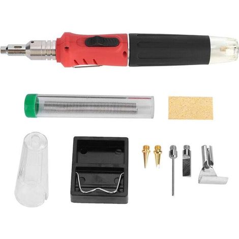 Cordless Butane Gas Soldering Iron Automatic Ignition Rechargeable Welding Kit 8W (1/4)