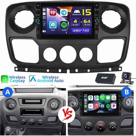 Pour Renault Master 3 Movano B Nissan NV400 Autoradio Carplay GPS WIFI RDS 4+64G DAB CAM (1/5)