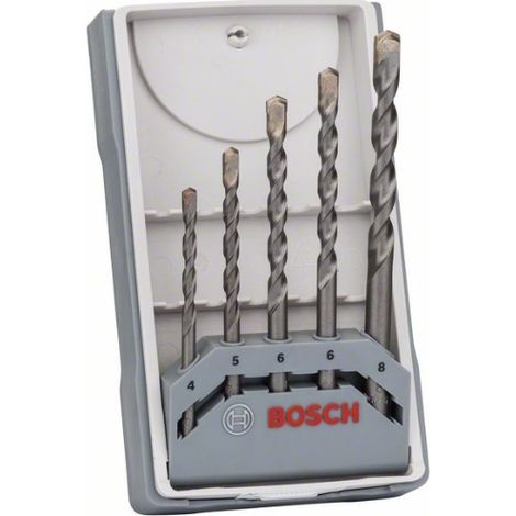 Bosch Professional 5 pezzi CYL-3 punte da calcestruzzo Set (per calcestruzzo, Ø 4–8 mm, accessorio perforatrice a percussione)