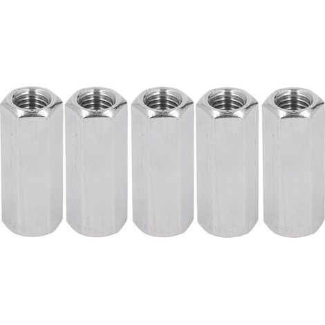Écrous de couplage hexagonaux en acier inoxydable 304, 5 pièces, écrou de connexion pour goujon de boulon, vis de Machine (1/5)
