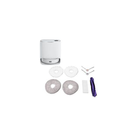 Kit d'accessoires pour aspirateur NARWAL J3 : 1 brosse rotative, 2 brosses latérales, 1 filtre, 2 chiffons blancs, 2 chiffons gris. (1/2)