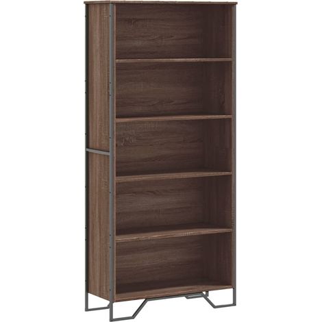 Bücherregal Braun Eichen-Optik 80x31x169 cm Holzwerkstoff vidaXL (1/5)