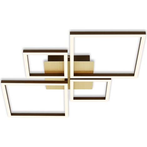 Briloner Leuchten FRAME - Wand-& Deckenleuchte - 3128017 - Stufenweise dimmbar - 3000K warmweiß - Memoryfunktion - Schwenkbar - 75 x 47 x 7,3 cm