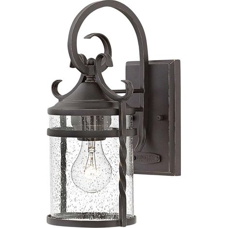 Lampada da parete a muro lanterna luce da esterno vetro resistente alle intemperie attacco E27 nero (1/4)