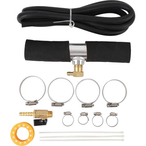Ortviai Kit d’installation de réservoir auxiliaire pour carburant – 17 pièces, métal noir, raccord femelle 3/8", référence 11025