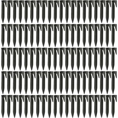 Lot de 100 clous de sol en plastique PVC pour pelouse, 8,5 cm de long (1/5)