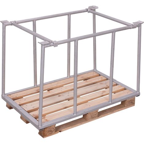 VARIOfit Palettenaufsatz Typ 75 aus verzinktem Stahl 1200x800mm Maße, 955mm Höhe (1/2)