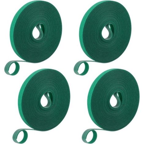 Rouleaux de liens pour plantes, liens de jardin, ruban adhésif vert de 40 mètres, ruban Velcro vert pour le jardin, liens torsadés pour tuteurer les plants de tomates (1/5)