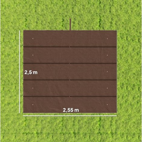Telo di ricambio retrattile per pergola 3 x 3 m, 250 x 255 cm, poliestere, caffè DESVIAE (1/3)
