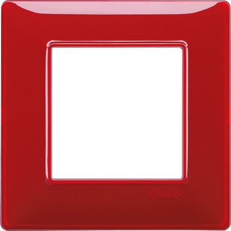 Placca Vimar Plana 2 posti, Reflex rubino in tecnopolimero 14642.51