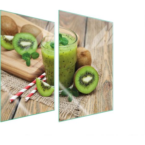 PLAQUE DE PROTECTION EN VERRE POUR CUISINE 2x35x52 KIWI (1/5)