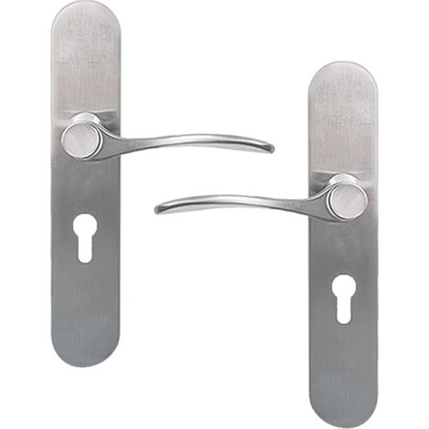 Poignées de Porte, Cylindre, Sans Perçage, Argent, Poignée pour Porte d'Intérieure (1/3)