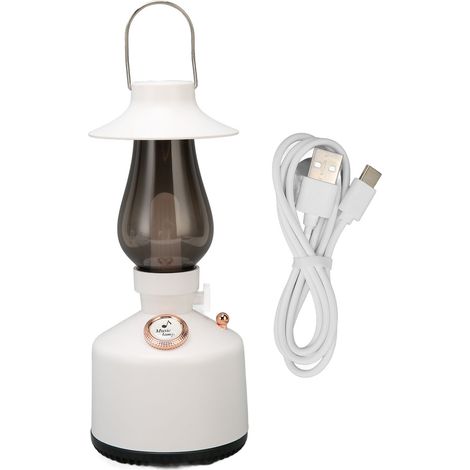 Enceinte Bluetooth Lampe Rétro Dimmable Effet Lumière Bougie Ambiance Lampe Chevet avec Haut-parleur Bluetooth pour Maison Blanc (1/5)