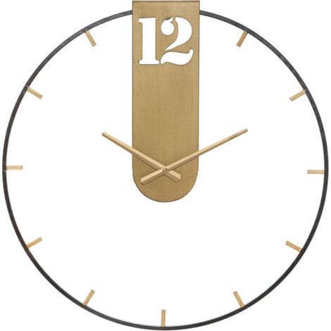 Horloge Murale en Métal "Goldy" 60cm Or