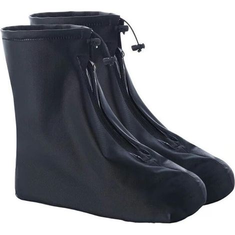 Copriscarpe impermeabili, copristivali antipioggia, con cerniera e coulisse, copriscarpe per moto/scooter/bicicletta, copriscarpe antipioggia, copriscarpe, antiscivolo (1/5)