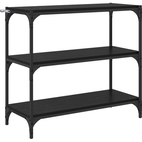 Libreria Armadio per Libri Rovere Nero 80 x 33 x 70,5 cm (1/5)