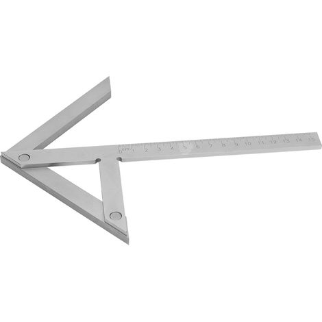 Équerre de centrage en acier inoxydable, gabarit de mesure d'angle pour plaque circulaire, 150x130mm, outil de précision. (1/5)