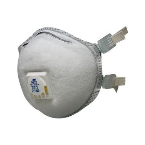 Masque coque 3M FFP2, avec soupape série Welding, avec clip nasal réglable ( Prix pour Boîte de 10 )