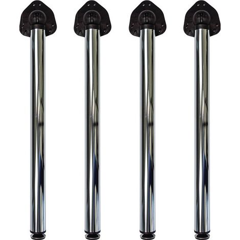 Jeu de pieds de table pliants alu mat .40mm H.710mm 4 unités BMB