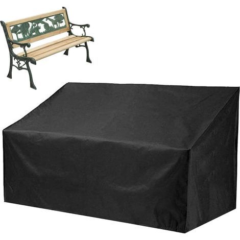 Housse de banc de jardin imperméable, housse de banc trois places pour salon de jardin, balcon, terrasse, 163 x 66 x 89 cm (1/5)