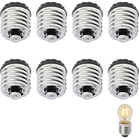 Adaptateur E40 Vers E27 Convertisseur De Douille Led À Vis Lot De 8 Pour Garage Atelier Sous-Sol Abri Magasin Et Systèmes De Surveillance (1/5)