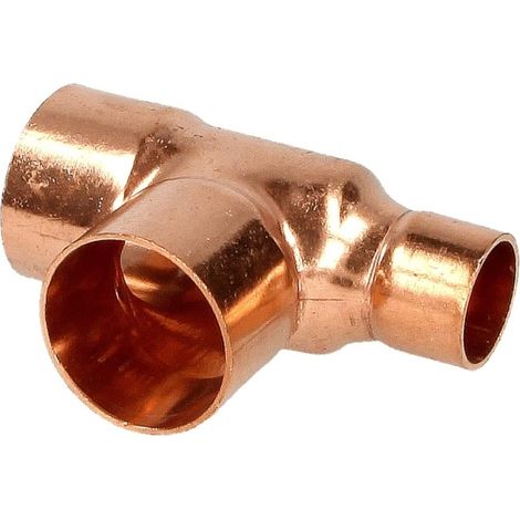Raccord à braser cuivre té réduit 18 x 12 x 16 mm