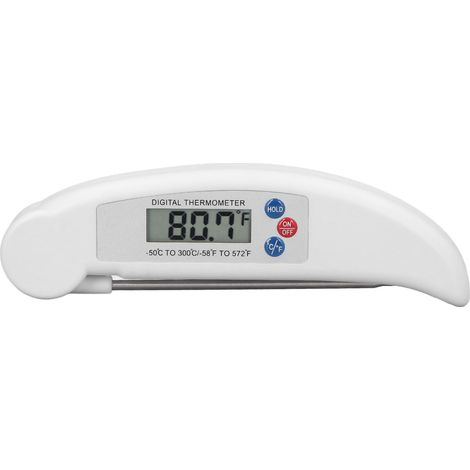 Thermomètre Numérique Rapide pour Viande avec Sonde Pliable - Cuisine Blanche (1/5)