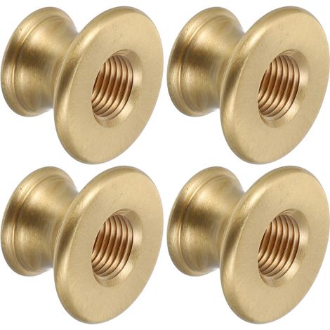 eur de Tube de Lampe en Laiton Massif M10, Lot de 4 Pièces Surface Lisse et Finition Sophistiquée, Compatible Universellement pour Lampes à Domicile et Bureaux (1/5)