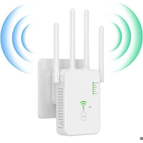 Répéteur WiFi Extérieur - Double Bande 2.4 GHz et 5 GHz - 1200 Mbps - Portée Jusqu'à 50 Mètres - Couverture 2640 Pieds Carrés - Pour Usage Extérieur - 1 Pièce (1/4)