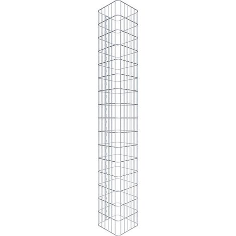 Gabiondeco - Colonne de Gabion carrà©e. 32 cm x 32 cm. mailles 5 x 10 cm - hauteur : 160 cm - Made in Germany (1/5)