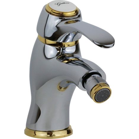 Mezclador de bidé en color cromo-oro Gattoni Antigua 3451/34CD  Cromo / Dorado - Desagüe automático 1"1/4
