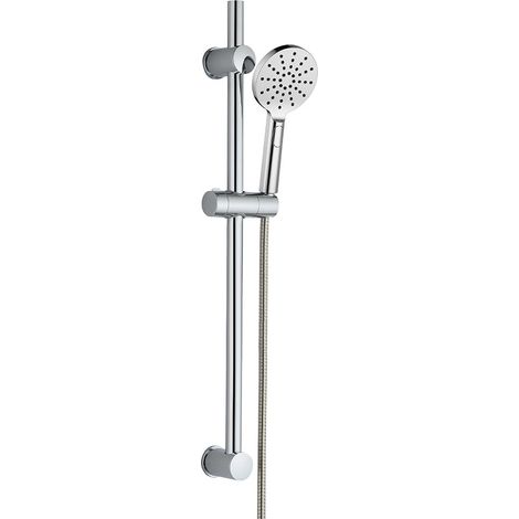 Kibath Barra Ducha con equipo NIRIA de 65,5 cm acabado CROMO brillo fabricado en latón (1/5)