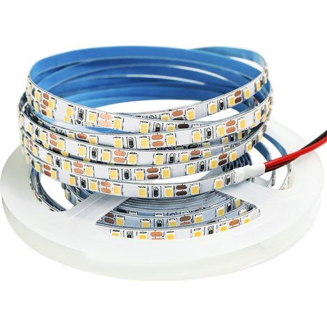 LED-Streifen 12V, 1 cm breit, LED-Streifen 3000K 5M Warmweiß 2835 IP65 120 LEDs/M, insgesamt 600 LEDs Lichtstreifen LED für Schlafzimmer, Küchendekoration (1/5)