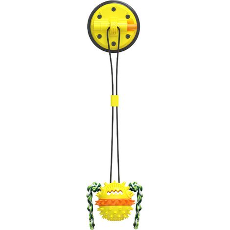 Jouet pour Chien avec Ventouse Vide, Toy Jouet Chien Interactive Indestructible, Multifonction Molaire Snack Balls, pour Chiens Moyens/Grands(jaune) (1/5)