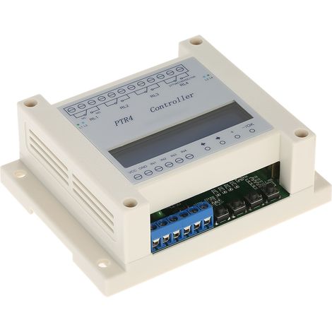 Module Relais Minuterie Numérique 4 Canaux DC6-40V, Contrôleur Interrupteur Temporisé Programmables, Affichage LCD, Cycle de Temporisation Indépendant (1/3)