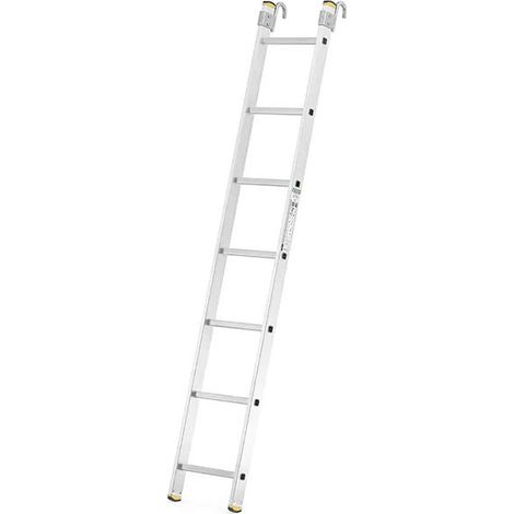 Scala a pioli a 8 gradini - Altezza massima 2,28 m - Larghezza 0,35 m - Apertura del gancio 55 mm - 8108-CR