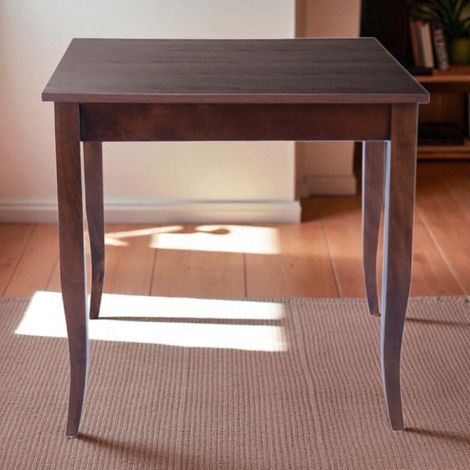 Tavolo fisso in legno gamba a sciabola RISTORANTE misura 90x90 NOCE (1/4)