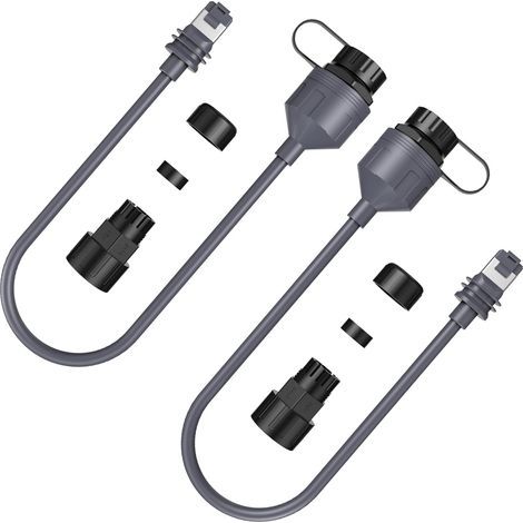 Set of 2 flexible tap connection hoses, braided stainless steel extension for sink, suitable for bathroom, toilet and kitchen sink taps (30 cm) (1/5)