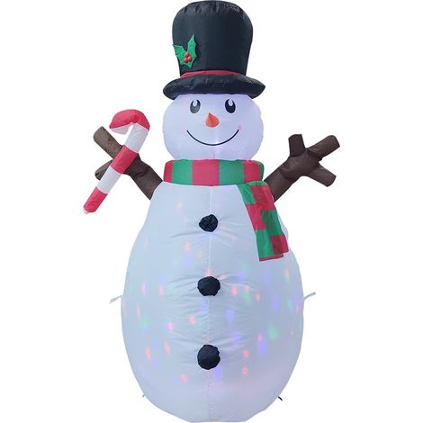 Bonhomme de Neige Gonflable de Noël Decoration Noel Exterieur Gonflable 1.5M (1/5)