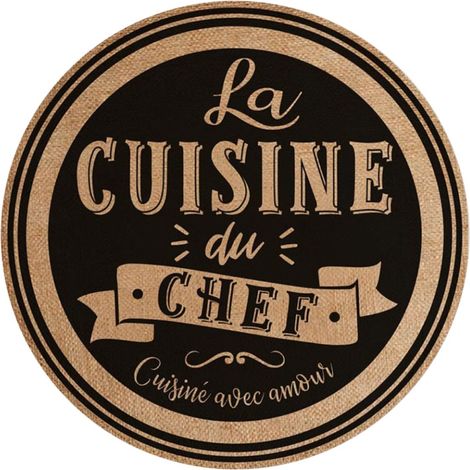 Set de table rond en toile de jute - Cuisine Chef