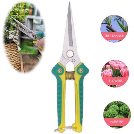 Gartenschere - MARKE - Modell - Edelstahl - Ergonomischer Griff - Sicherheitsverriegelung
